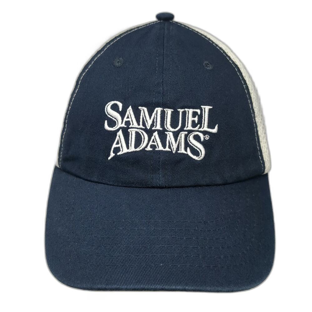 Samuel Adams Baseball Cap Blue One Size Mesh Back Beer Logo Strapback Hat Boston